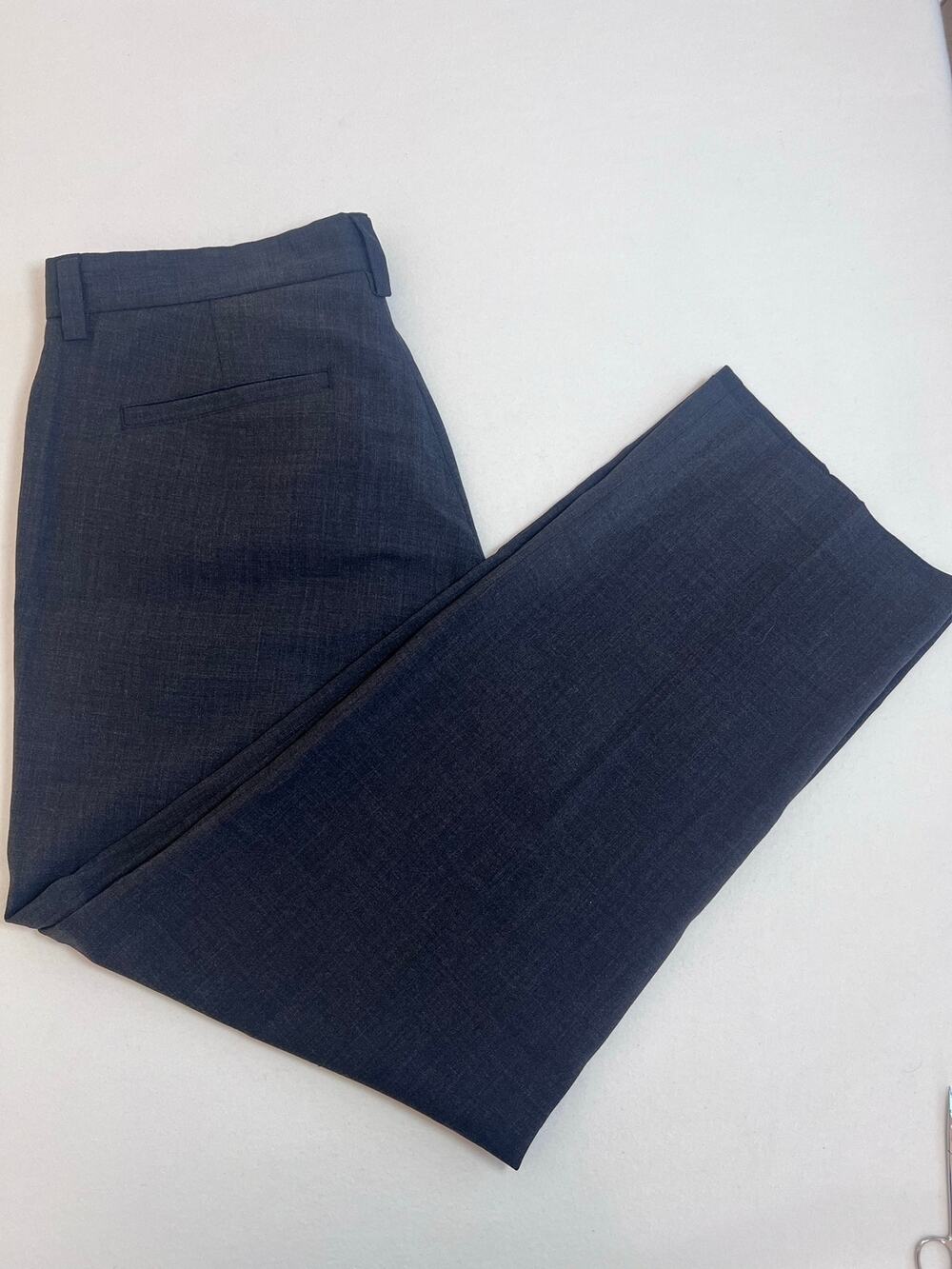 Banana Republic Factory Mens 33x30 Charcoal Gray Dress Pants Flat Front Trouser